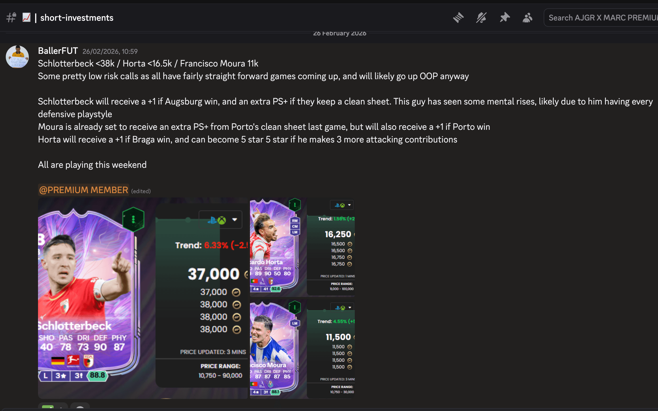 📈 short-investments in the AXM Trading Discord